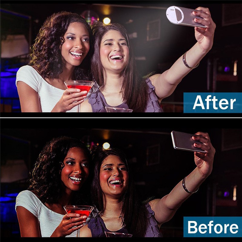 [Bayar Di Tempat]Lampu Blitz/Flash LED Mewah Terang Bentuk Bulat untuk Smartphone