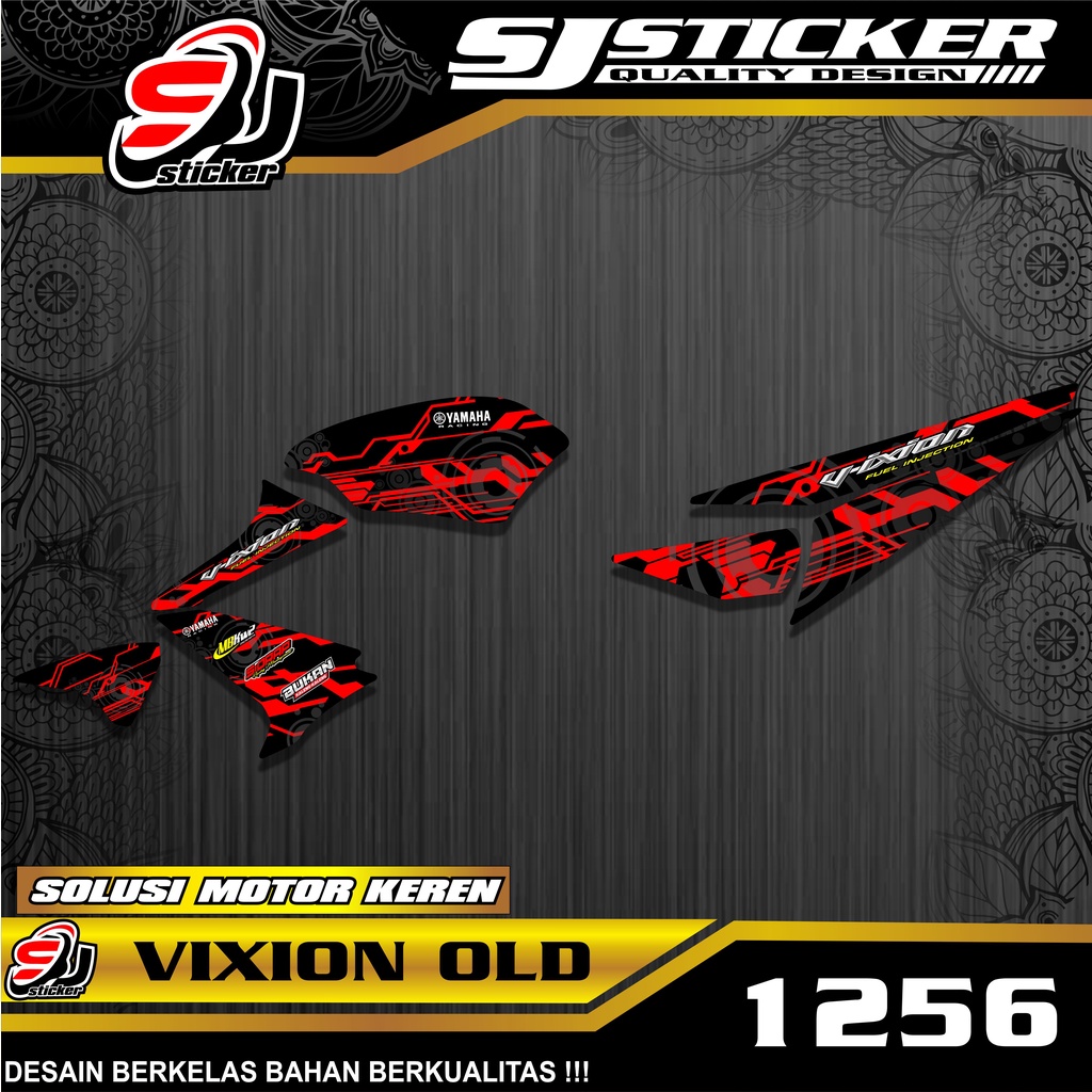 1256 STRIPING VIXION OLD MOTIF GRAFIS LIS STIKER SEMI FULL