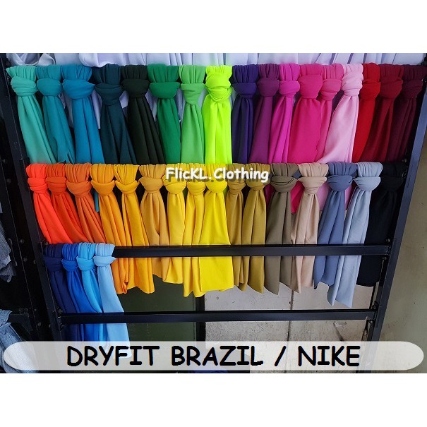 Bahan Kain Kaos Baju Dryfit Dry Fit Brazil Nike Dri-Fit Brazil Dri Fit Nike Jersey