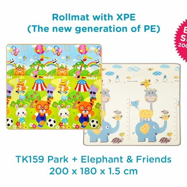 Yofi Playmat Bayi XL Ukuran Super Besar 200x180 cm Tebal 1.5cm