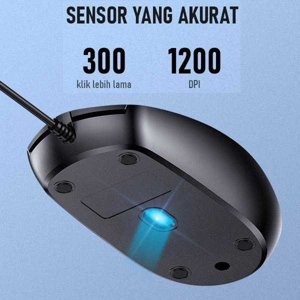 ROBOT KM2600 Keyboard & Mouse Kabel Combo 104 Key 1200 DPI Komputer / Laptop New KM2500 - Garansi Resmi 1 Tahun-2