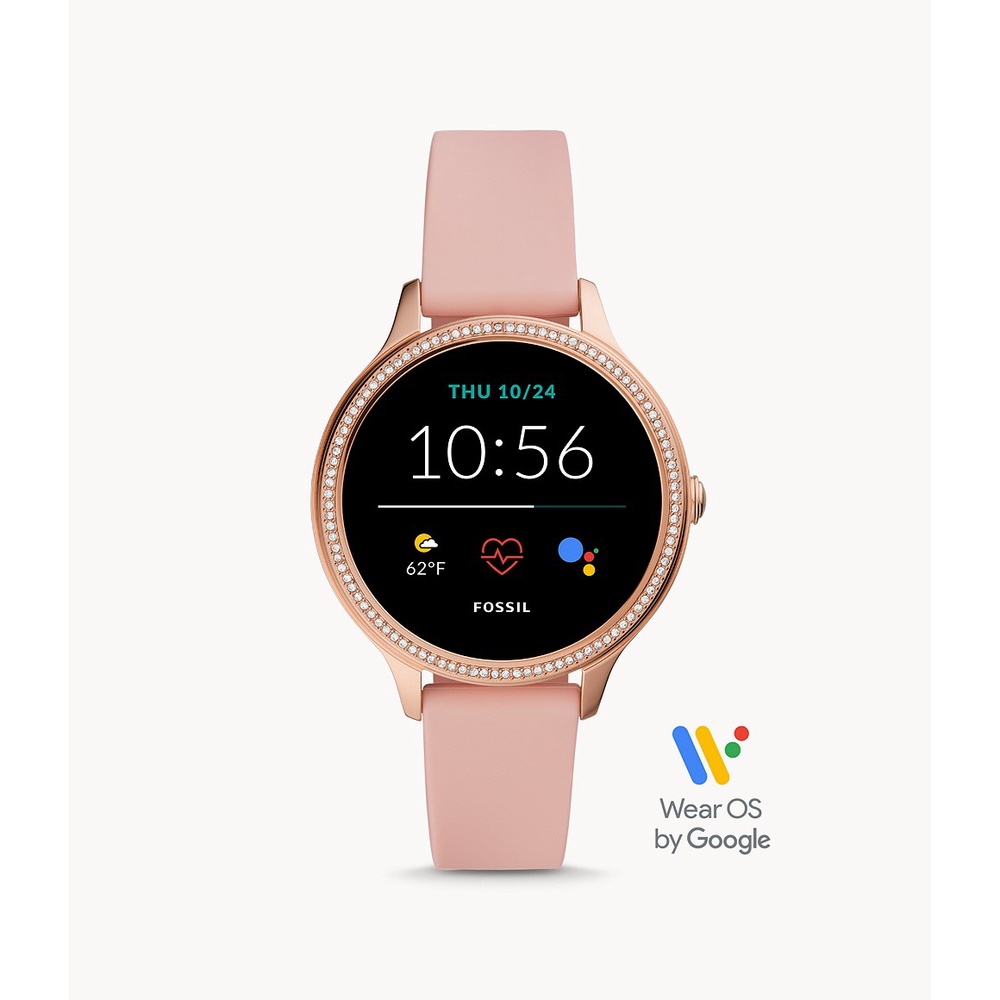 Jam Tangan FossilOriginal FTW6066 Gen 5E Smartwatch Blush Silicone Original