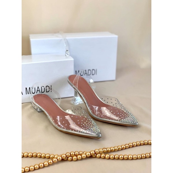 SANDAL AMINA MUADDI TRANSPARANT SHOES