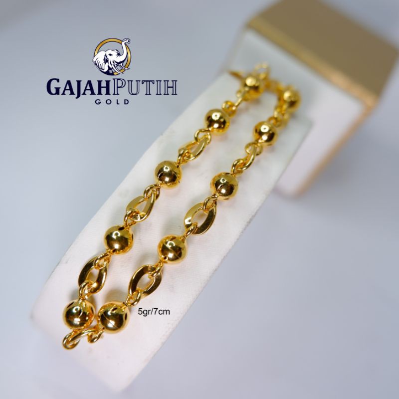 5gr Gelang Model Italy Bubble Emas Asli KodeO25070