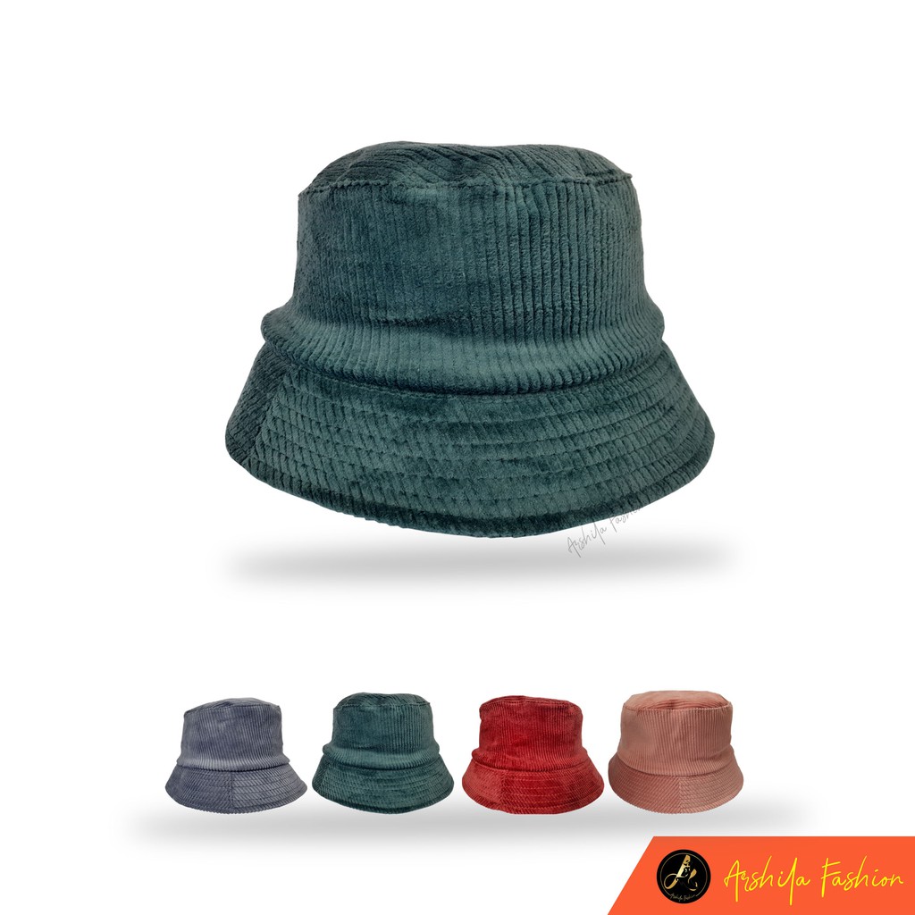 BUCKET HAT CORDUROY / TOPI BUCKET CARDUROY / Arshila_fashion