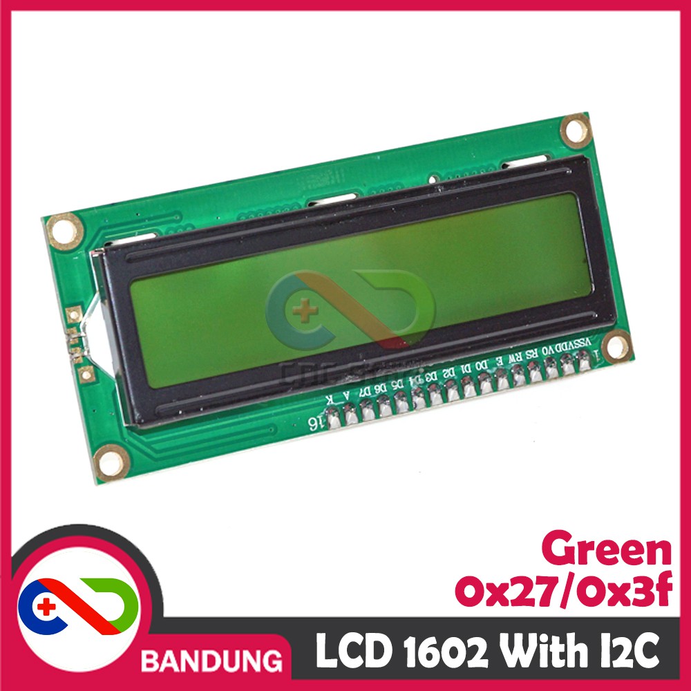 LCD 1602 16X2 CHARACTER GREEN BACKLIGHT+ I2C SERIAL INTERFACE MODULE