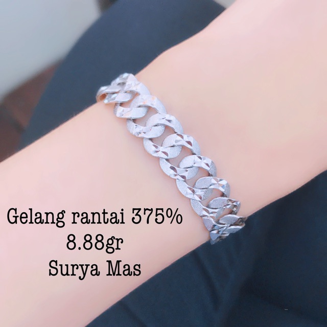 Gelang rantai emas 375%