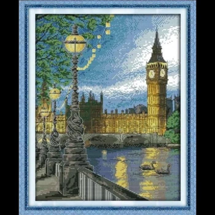 Stok Ready Paket Kristik Pola di Kain   London Bell Tower Berkualitas