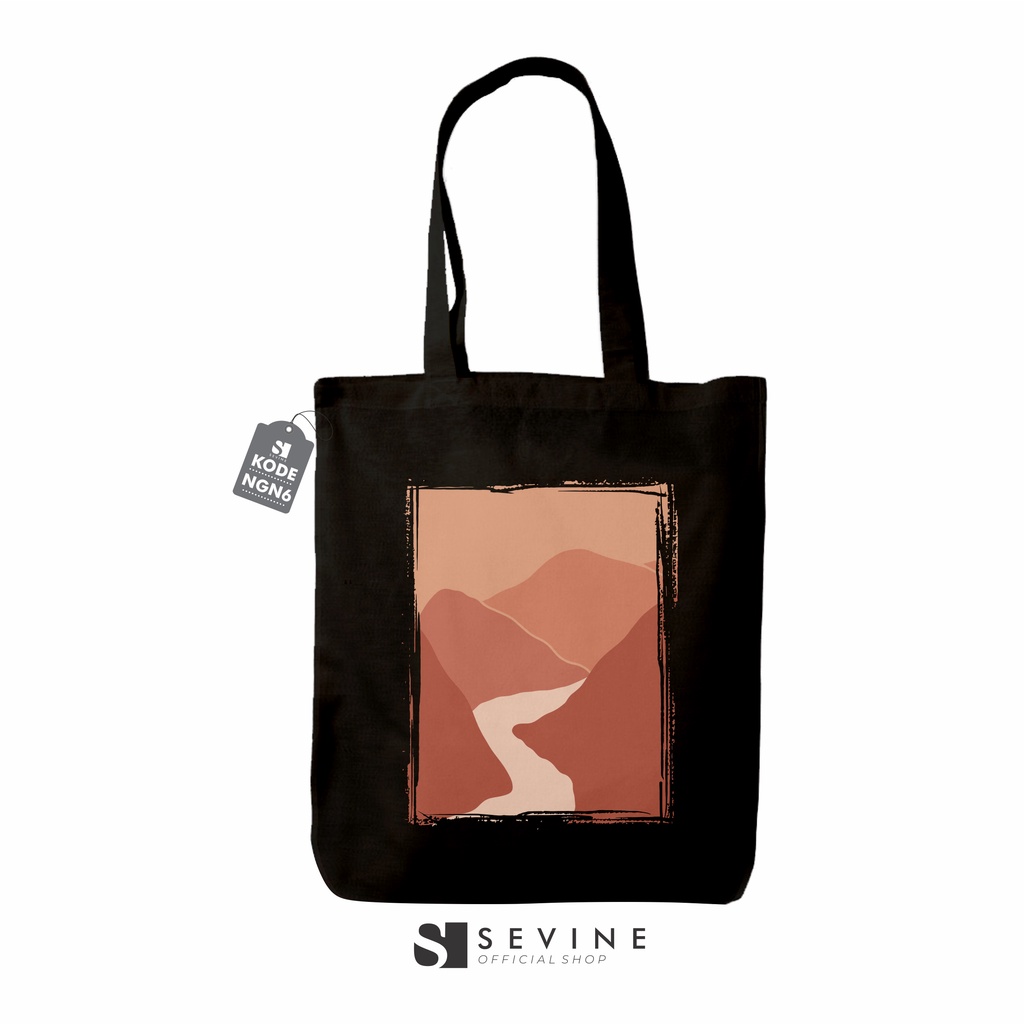 Sevine Totebag Tas Wanita Tote bag Resleting Fashion Nordic Style Black Series Hitam - NGN 6