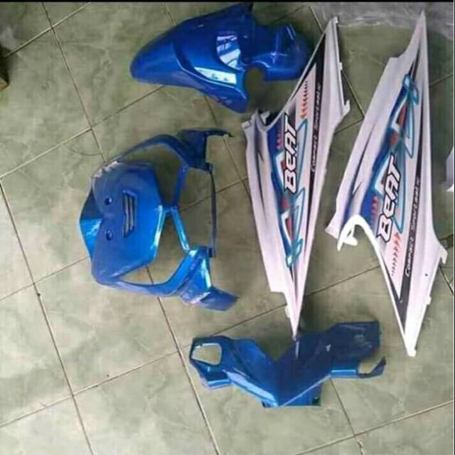 Full body halus honda beat karbu biru putih