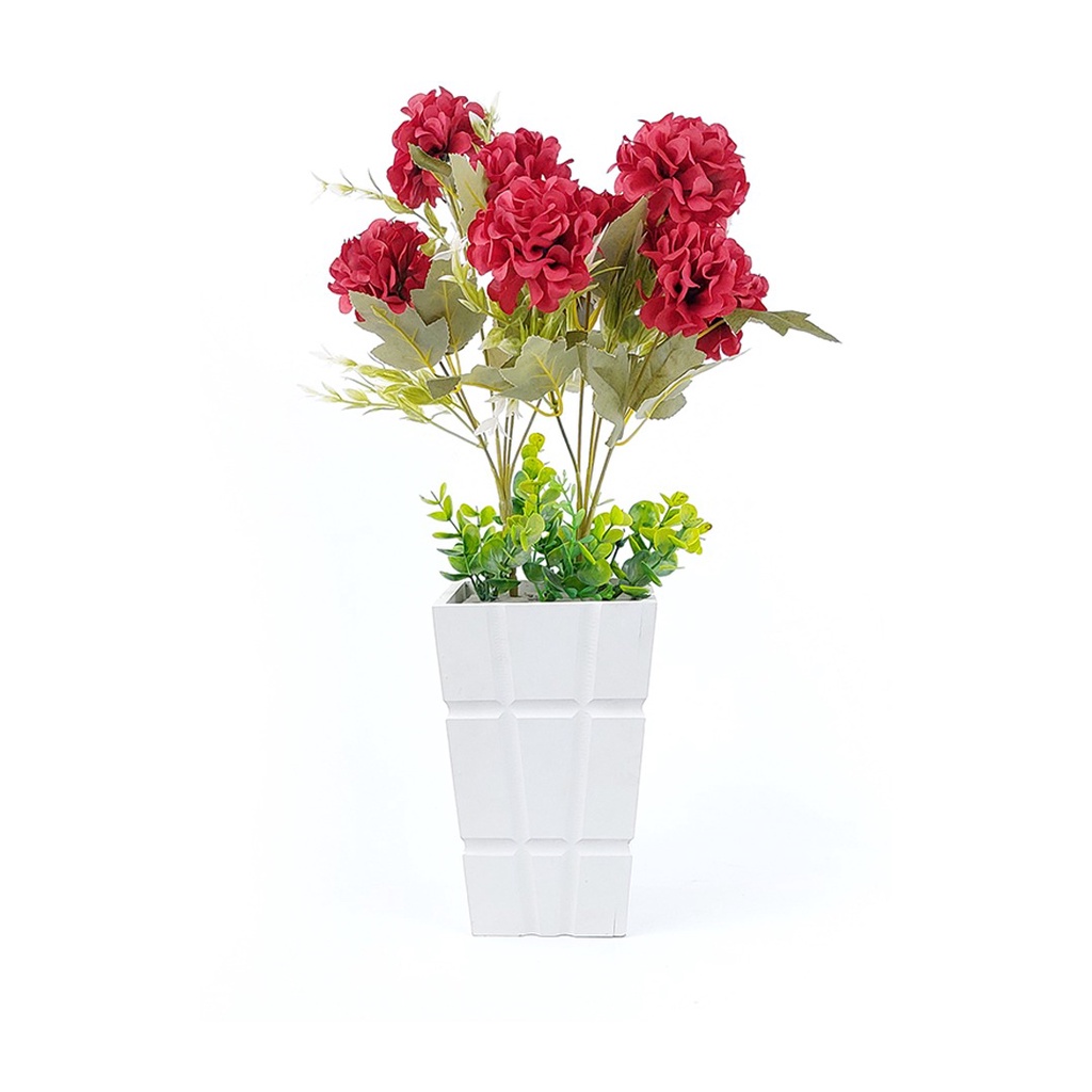Horeca Mall - Bunga Hias Krisan Pompom Artificial Aster Palsu Bahan Dekor Buket Mawar Hias Mahar Dek