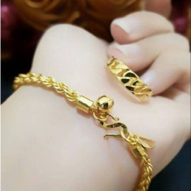 Xuping gelang cincin lapis 24k