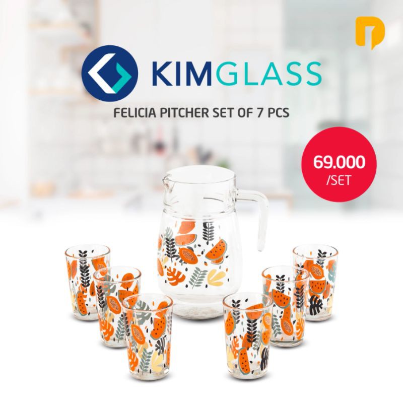 KIMGLASS Felicia pitcher set