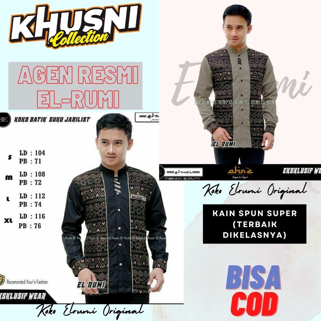 Kemeja Koko Hadroh Azzahir Gus Azmi II BISA CODI II TERLARIS II Termurah II Mahda Elrumi Asli Pekalo