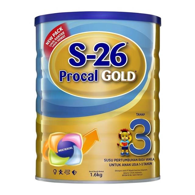 Wyeth S26 procal gold tahap 3 1600 gram rasa vanilla // susu murah // susu bayi anak 1-3 tahun