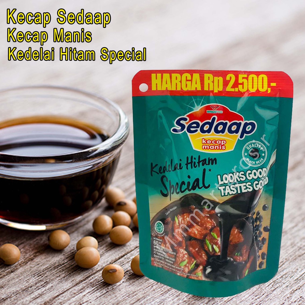 Sedaap / Kecap Manis / Kedelai Hitam Special / 60ml