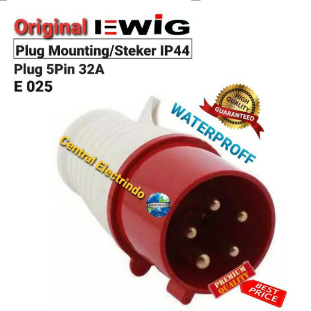 Plug Mounting/Male Steker 5Pin 32A (E025) EWIG.