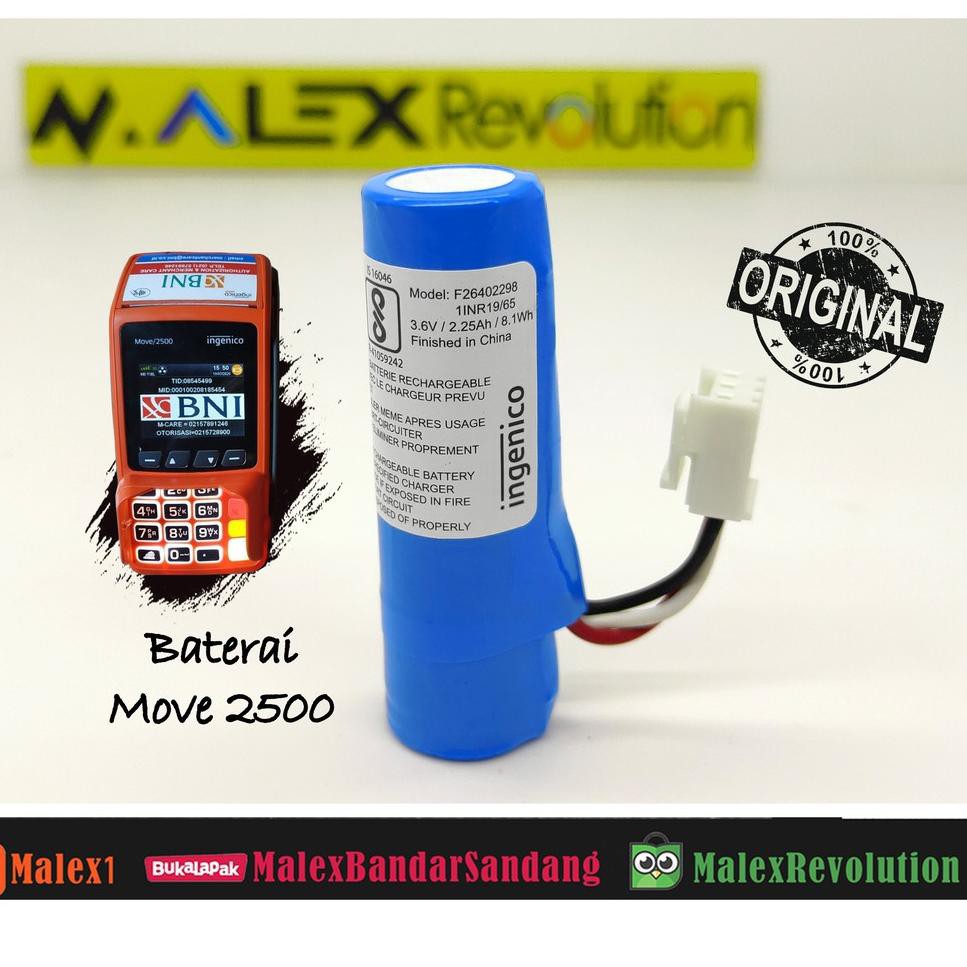 [ART. 83] Battery mesin edc ingenico move 2500 baterai baru original mesin edc bri bni bca mandiri