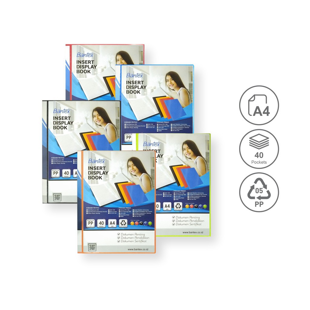 

[BMS Makassar] Clear Holder Bantex Insert Display Book A4 40 Pockets #3145I