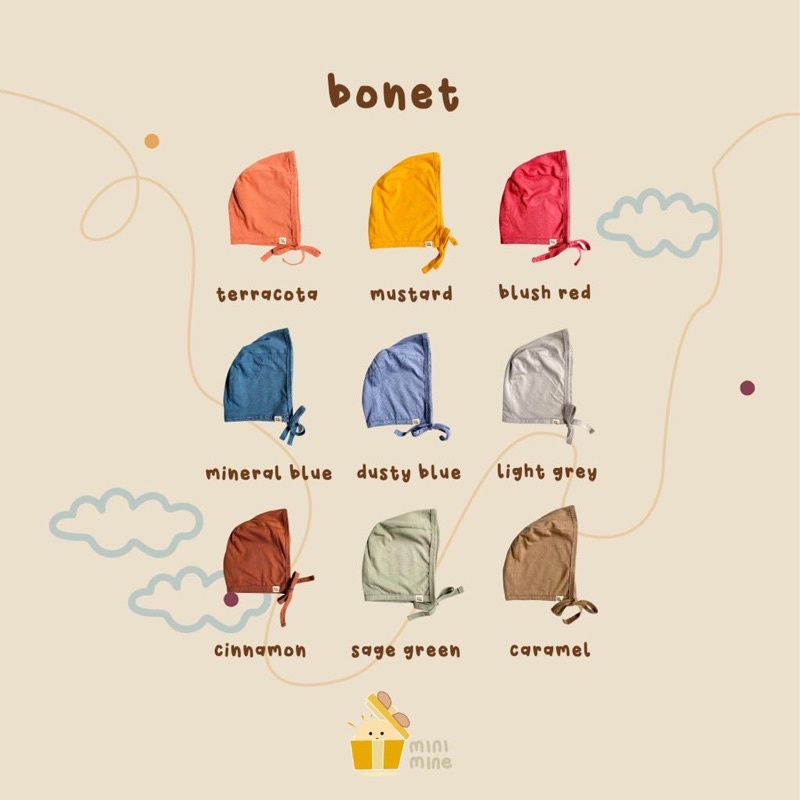 Minimine - Bonnet Baby ( bonet bayi / topi bayi / peci bayi )