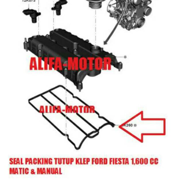 Seal Packing Tutup Klep Ford Fiesta 1.6 cc Genuine Part Ford Seal Cover Valve Fiesta 1.600 cc