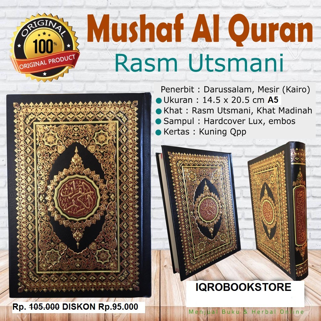 Mushaf Darus Salam Mesir - Al Quran Timur Tengah Rasm Utsmani Ukuran A5  bisa cod