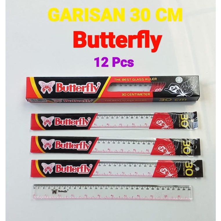 

PENGGARIS 30 CM POLOS / GARISAN PLASTIK Butterfly 30 CM