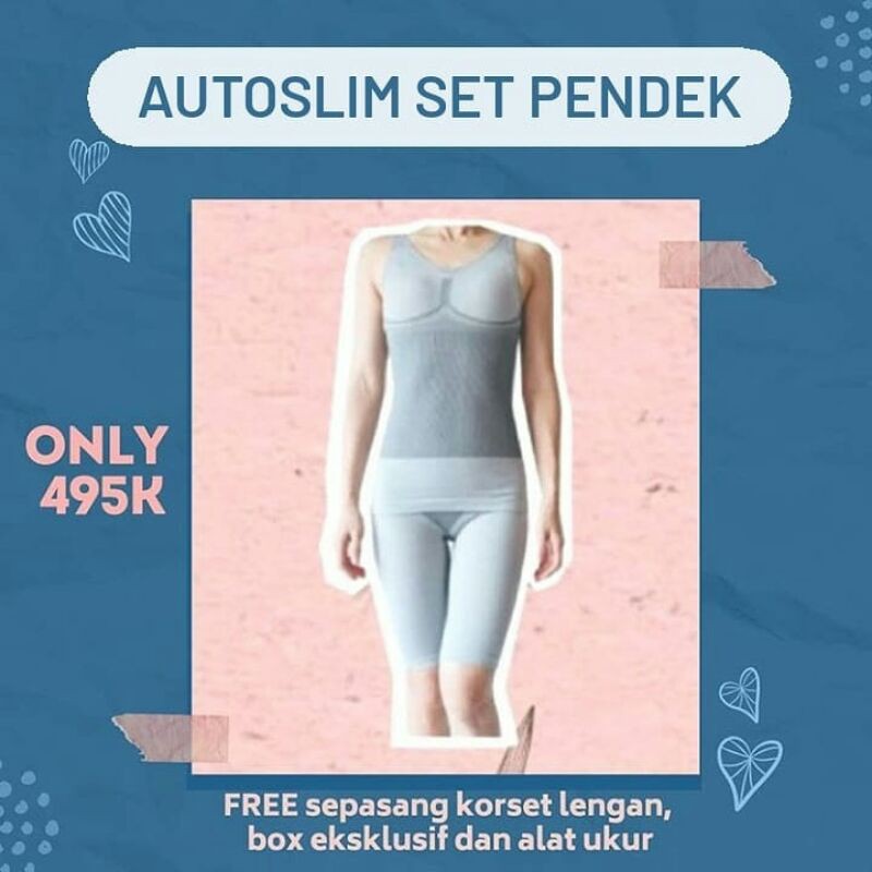 Satu set Korset Kaki Autoslim  + Korset  Tanktop Autoslim