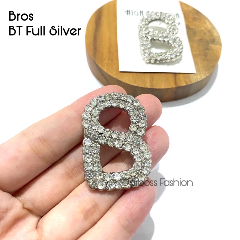 (part 1) Bros Jilbab / Bros Bahu / Bros Dada / Bros Dagu / Bros Kecil / Brooch / Bros Pin / Bros Mewah / Bros Premium / Bros Mutiara / bros button / bros B-BT FULL SILVER