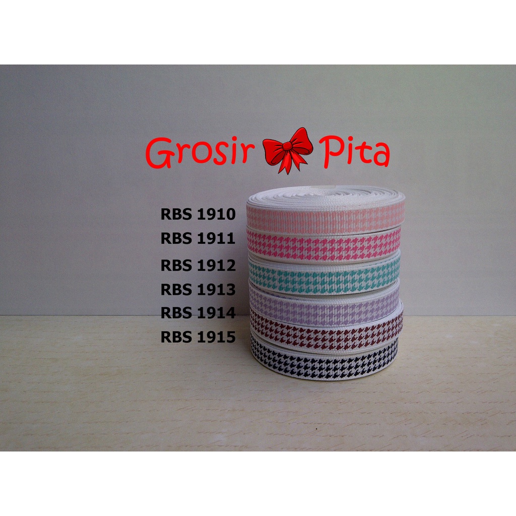 

(25 yard) Pita Grosgrain Motif RBS 1910,1911,1912,1913,1914,1915 | Toko Bahan Craft | Grosir Pita