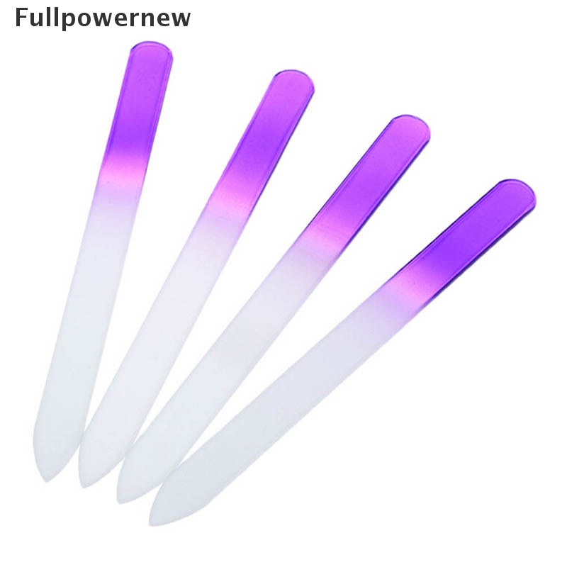 (FULL) 4pcs Kikir Kuku Bahan Kaca Kristal Untuk manicure / nail art