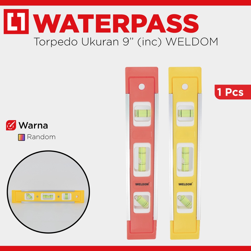 Water Pass Mini Magnet Aluminium Torpedo 9&quot; - Weldom