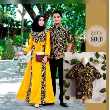 couple family batik bakung muslim plus anak
