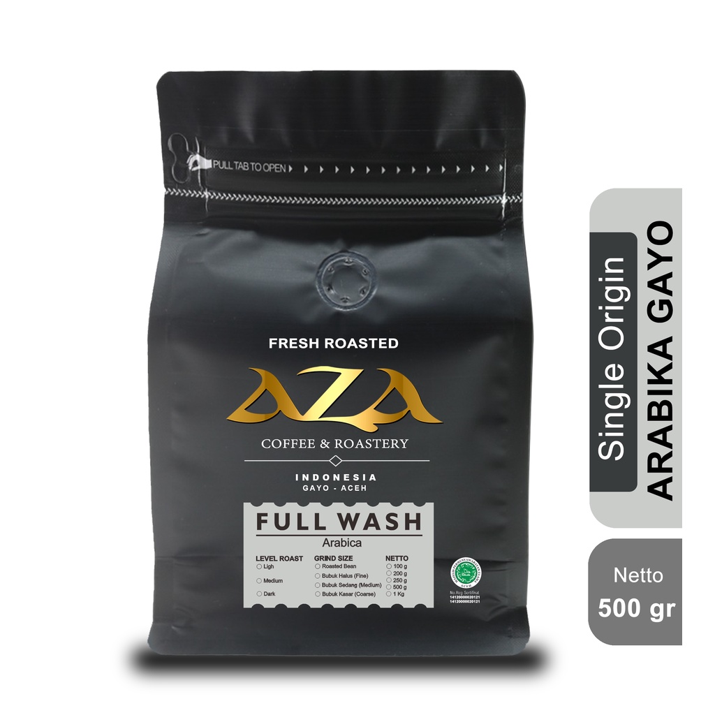 

Kopi Gayo Arabika Full Wash 500g- Biji/Bubuk - AZA Coffee and Roastery