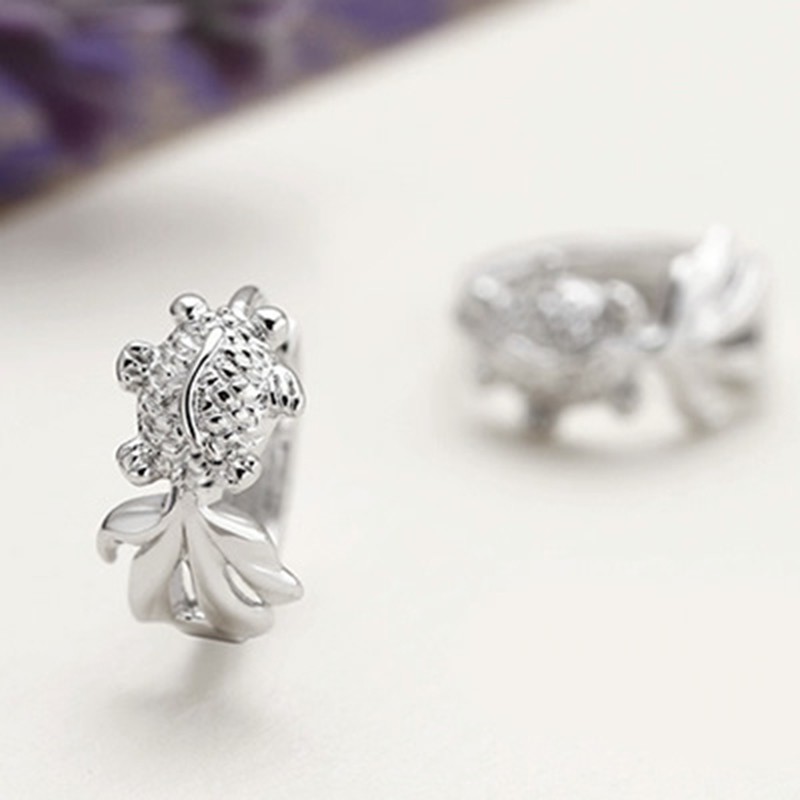 925 anting perak sterling anting-anting wanita dengan perhiasan fashion berlian-A