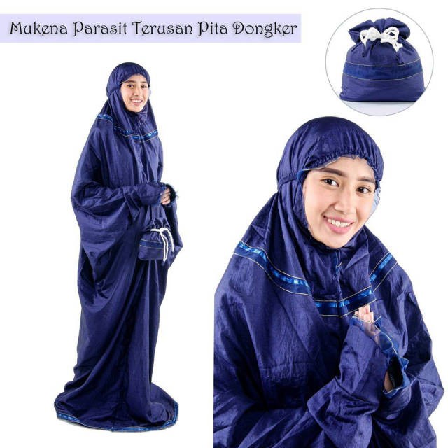 Nanoystore Official Mukena Dewasa Jumbo Parasit Premium Model Terusan Pita