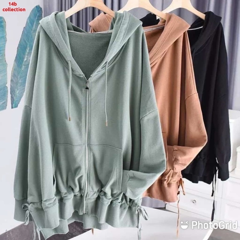 Jaket polos wanita jaket kerut korean style jaket hoodie wanita cardigan polos wanita simple elegan