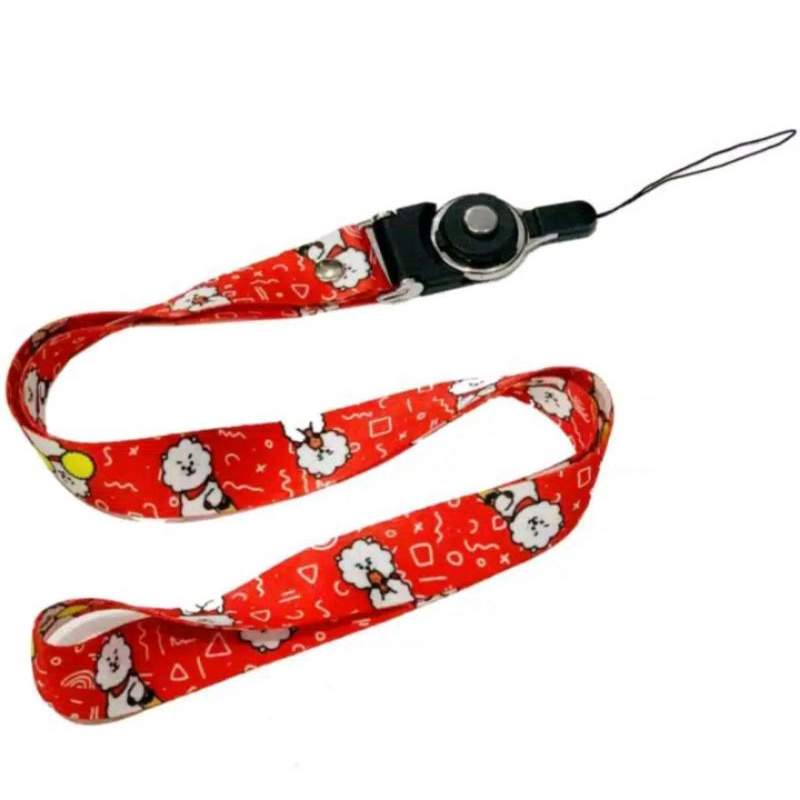 STRAP HP BT21 TOMBOL KLIK  TALI GANTUNGAN HP