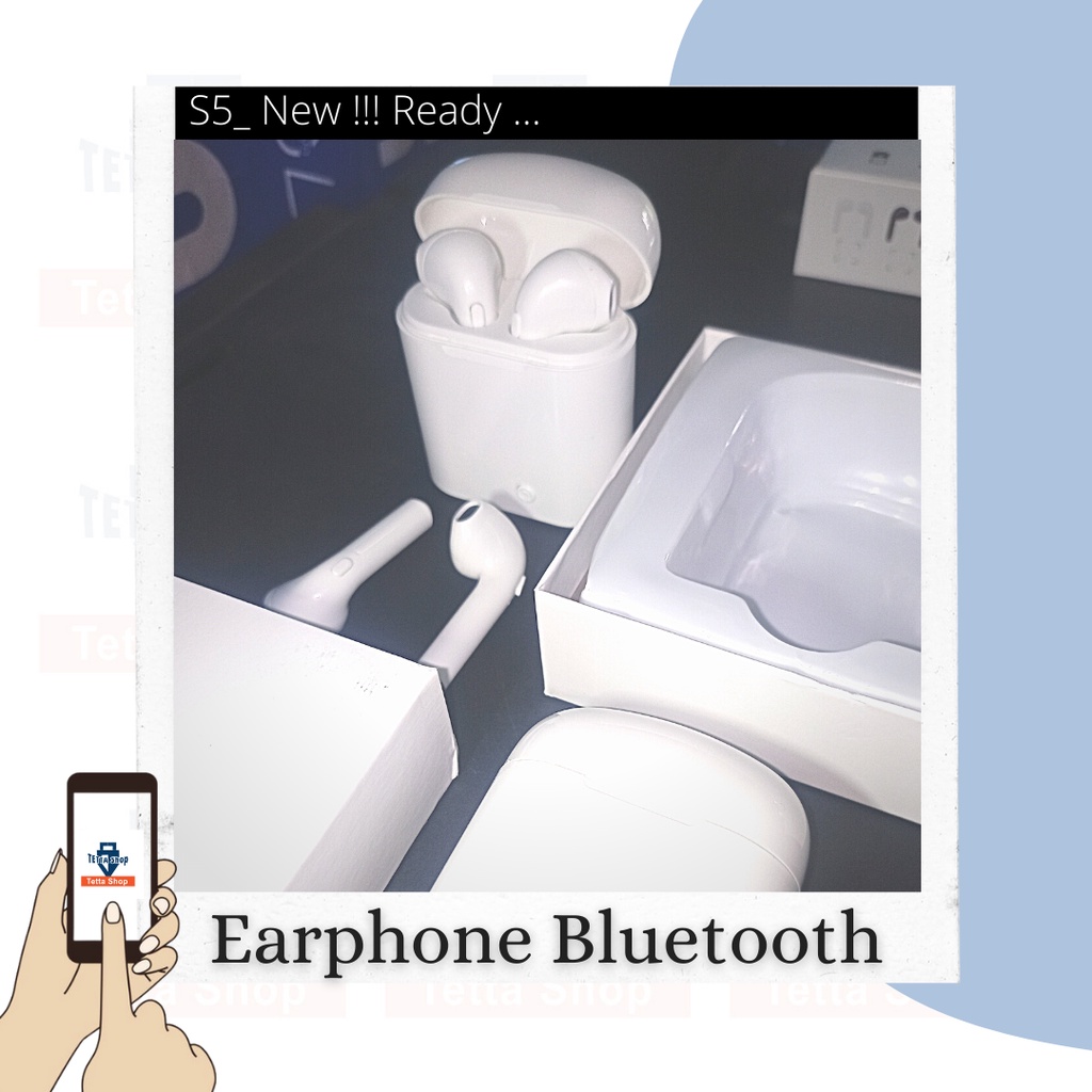 i7 Tws Headset Bluetooth Kiri Kanan Ada Box Hedset Tanpa kabel i7s Tws Putih Wireless Earphone Twins Inpons