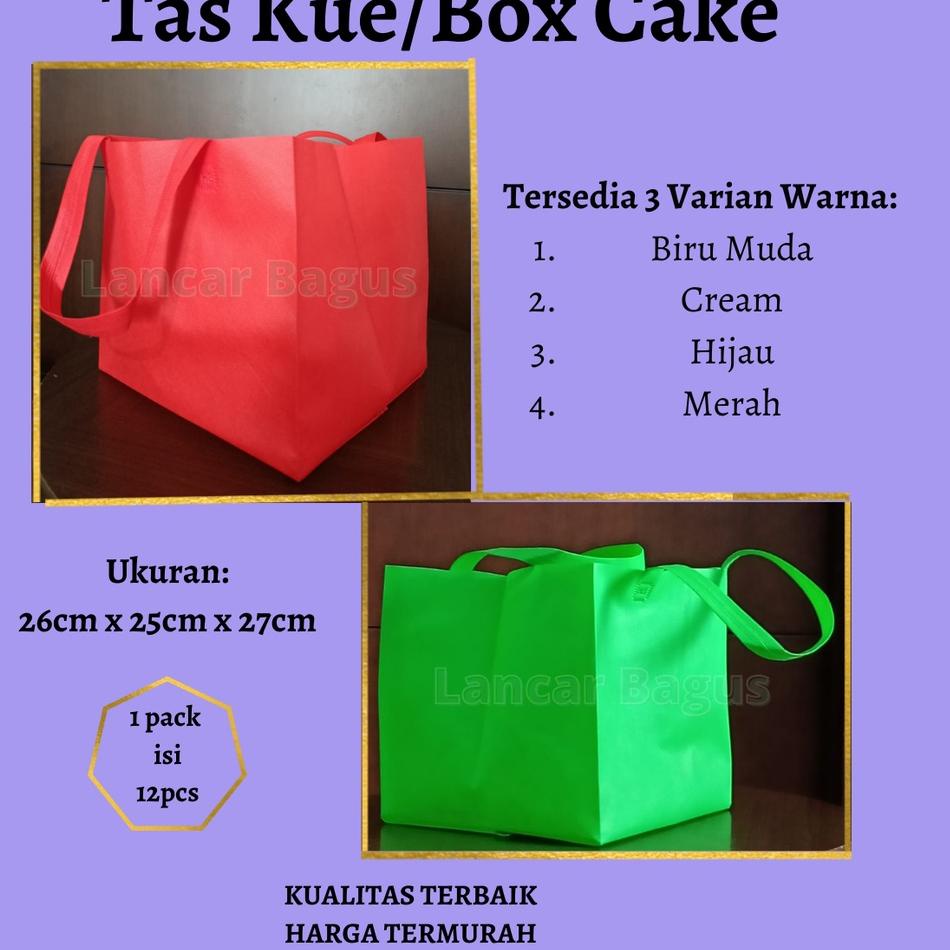

Terlaris YCK89 Tas Kue Spunbond Goodie Bag 26cx25x27cm Box Cake 72 Serba Murah