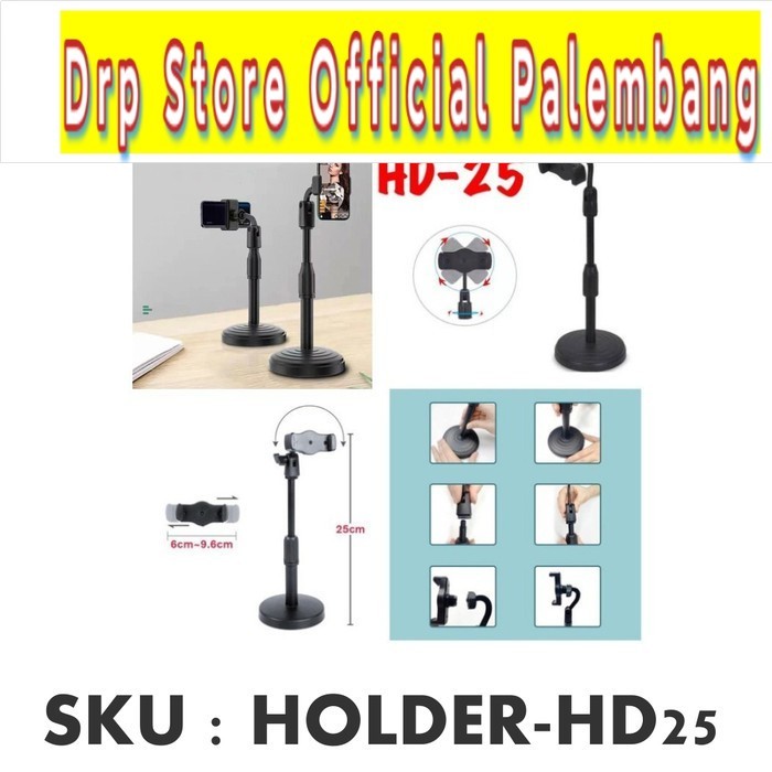 HP Handphone Holder Stand Universal HD-25 Folding Suport Broadcasting