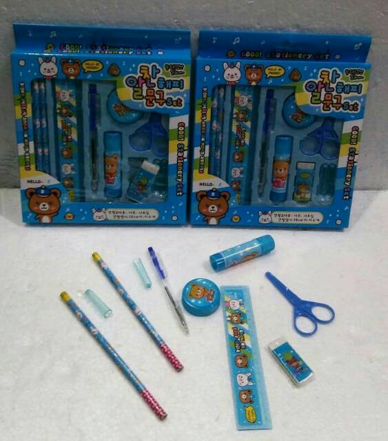 Paket alat tulis set-stationery set-souvenir ulang tahun anak