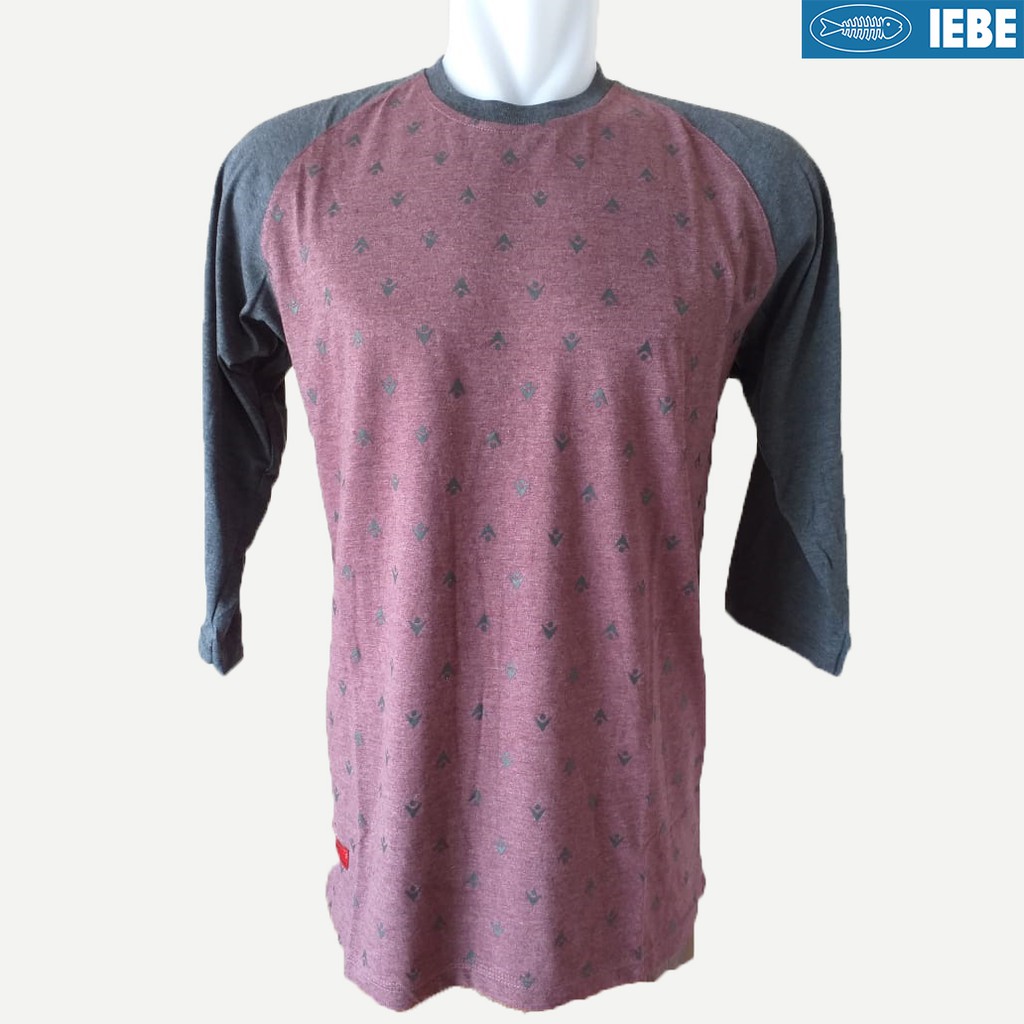 

IEBE Kaos Pria Raglan Tangan 7/8 Casual C1EJ2036