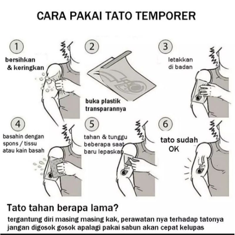 Tatto Temporer Mini Size Lucu - Seri Q/ Small Size Lucu Temporary tattoo tahan air / tato termurah