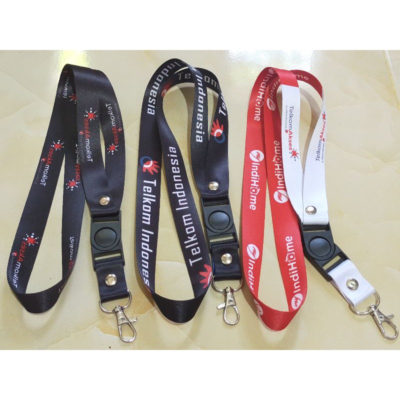 [READY STOK] Tali id card telkom Indonesia Telkom akses Indihome satuan lanyard printing