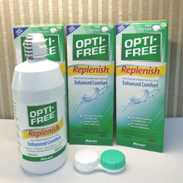 ALCON OPTI FREE REPLENISH CAIRAN PENCUCI SOFTLENS ANTI BAKTERI 300 ML