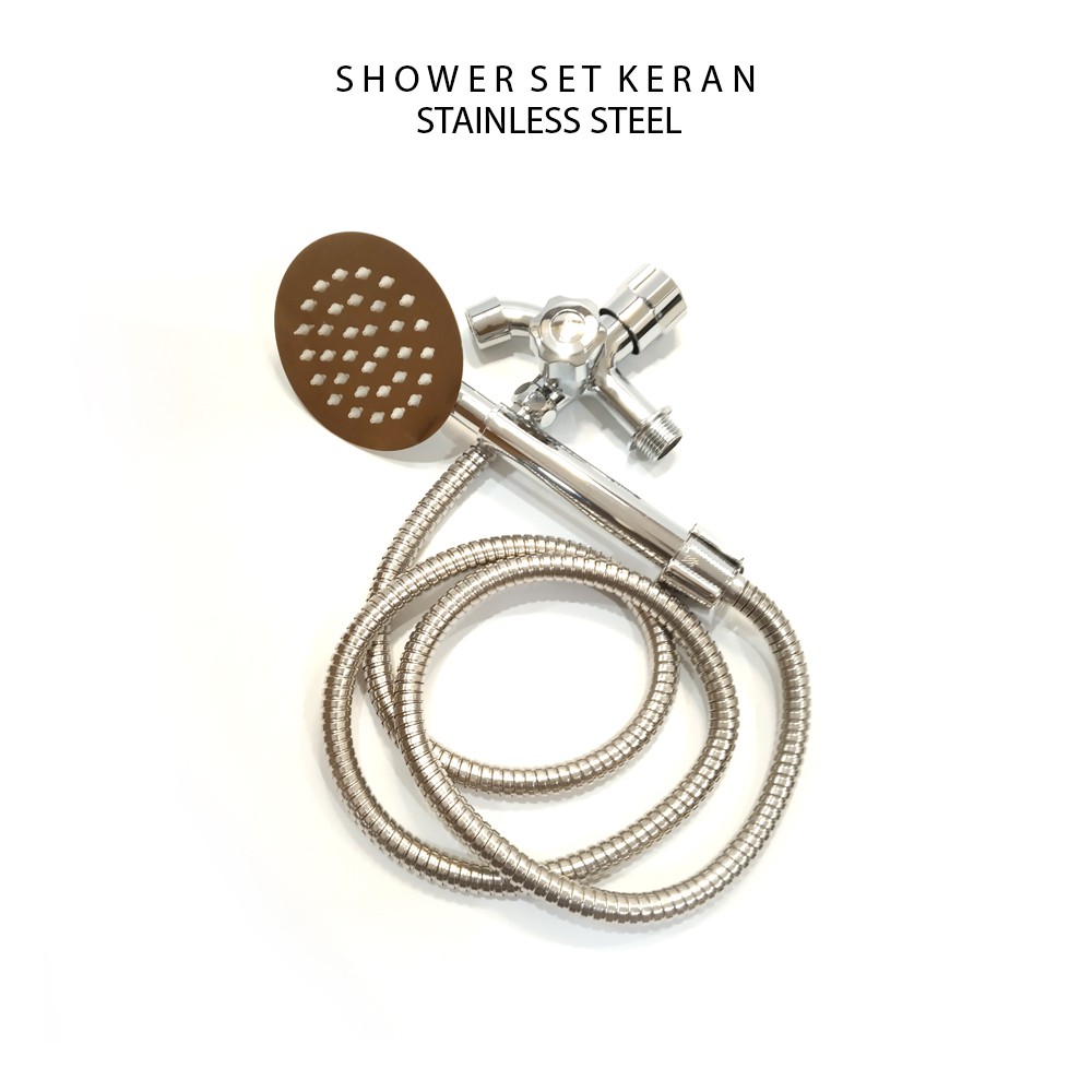 Shower SET Kran cabang shower Kamar Mandi GRATIS VLOKRING Pipa 1/2 inch Untuk 3/4 Inch