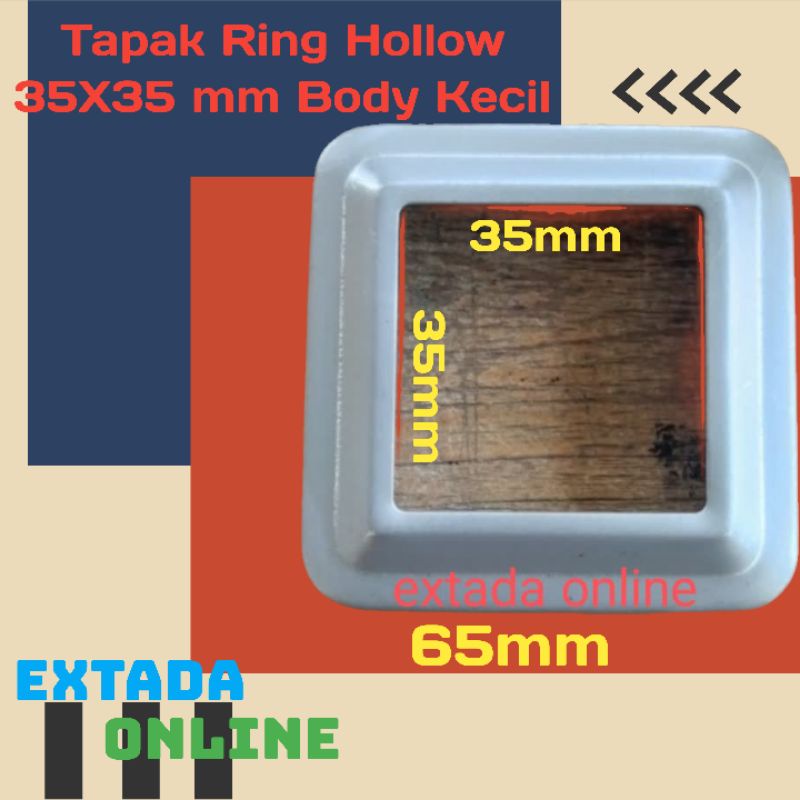 Ring hollow 35X35 body kecil Tapak minimalis ornamen pagar berkualitas