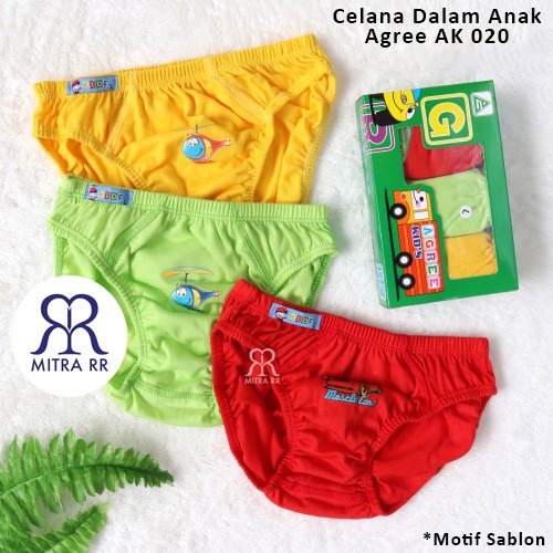 Celana Dalam Anak Laki Laki Agree Kids / CD Anak Cowok / Agree Kids Boy AK020 AK017 (3Pcs)