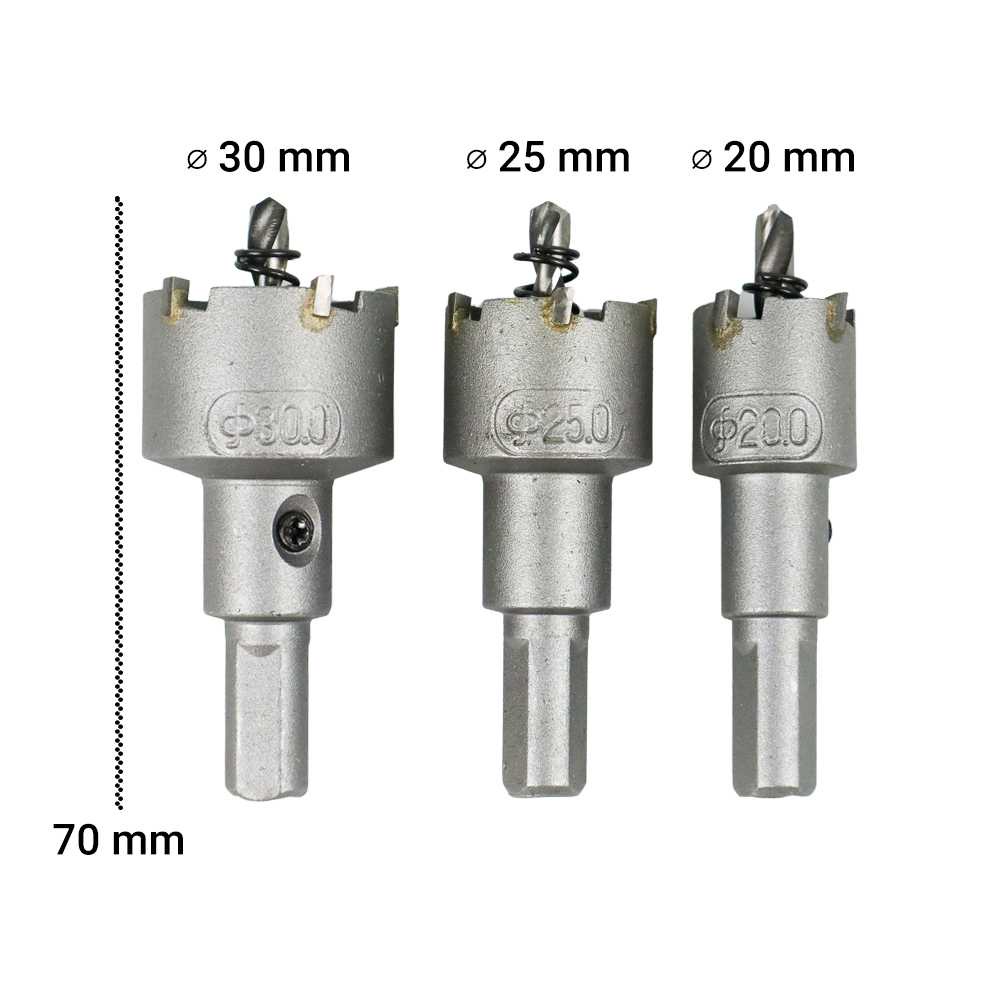 TG-DFA HIFESON Mata Bor Carbide Tip Wood Metal Hole Cut 3 PCS - EPC-21